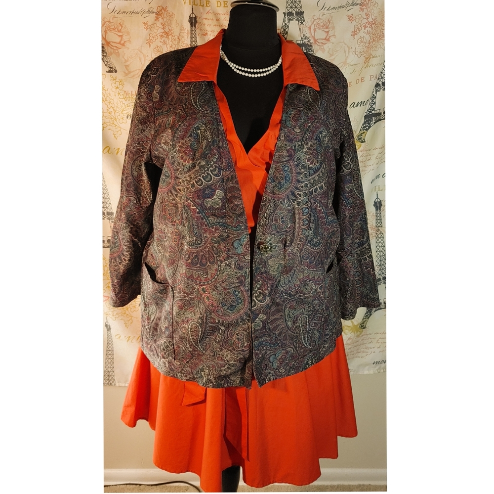 Ashley Stewart's Plus Size Orange Dress - Picture 3 of 13